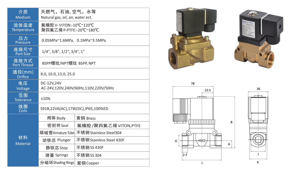 黃銅高壓電磁閥 黃銅高壓電磁閥