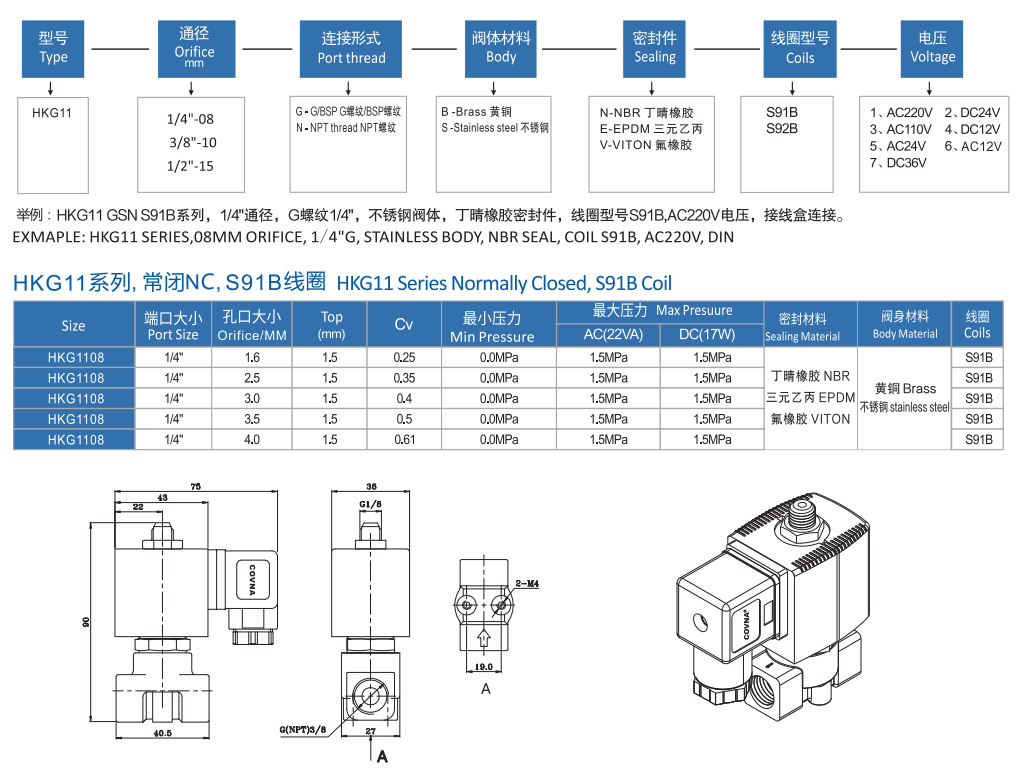 兩位三通直動(dòng)式電磁閥 兩位三通直動(dòng)式電磁閥