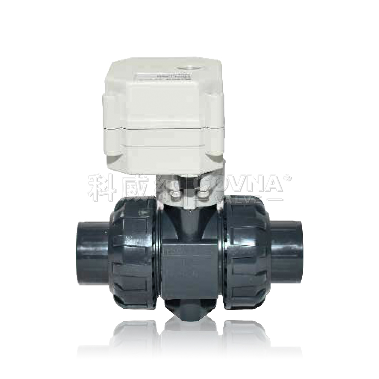 upvc雙由令螺紋微型電動球閥_T15-P2-C
