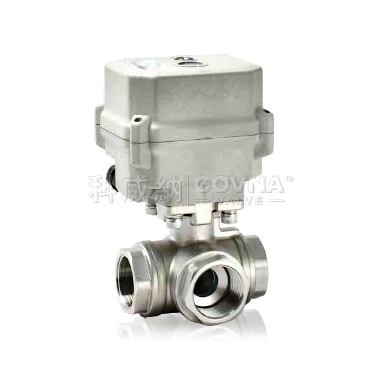 微型電動(dòng)不銹鋼三通螺紋球閥_A150-T系列_A150-S3-B