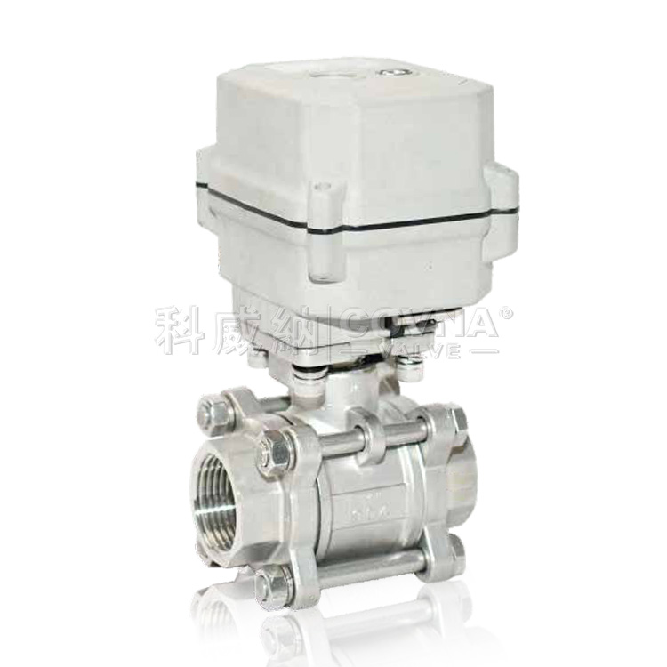 IP68快開高防護(hù)防潮三片式螺紋微型電動(dòng)球閥_B150-S23-B