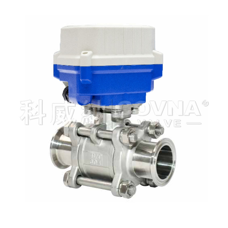快裝卡箍三片式微型電動球閥_A150-T32-S23-B