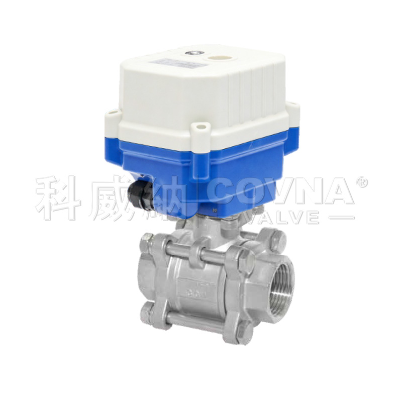 微型電動(dòng)不銹鋼三片式螺紋球閥_A150-T系列_A150-S23-B
